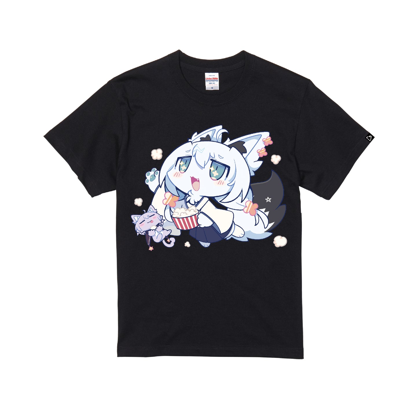 タレントプロデュースTシャツ(白上フブキ A) black image