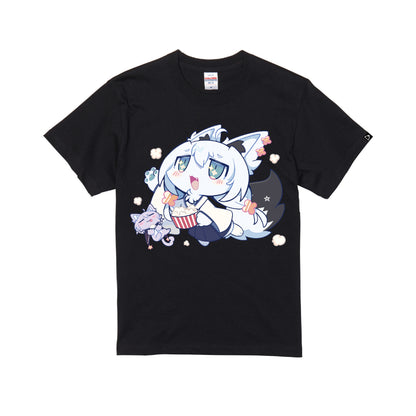 タレントプロデュースTシャツ(白上フブキ A) black image